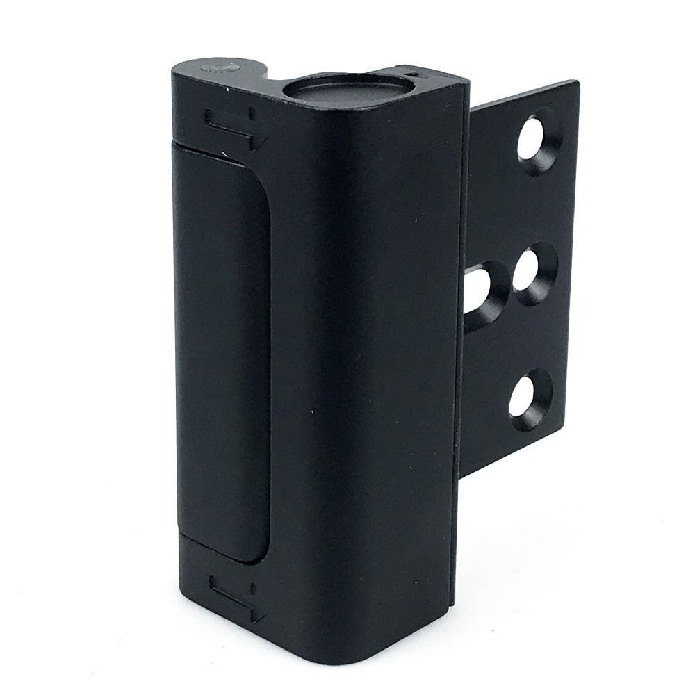 Black Heavy-Duty Hotel Style Security Door Lock - Childproof Door Reinforcement Latch for Home Safety.