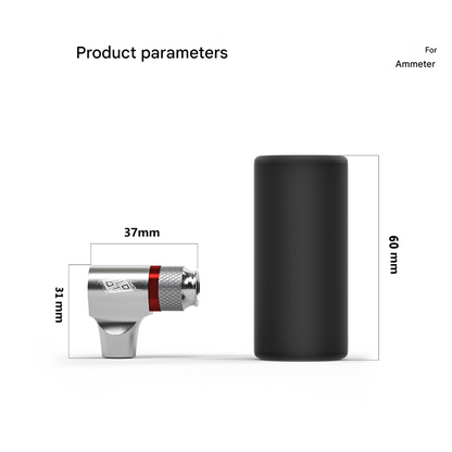 Black Portable CO2 Bike Tire Inflator with Nozzle - Quick Inflation for Road and Mountain Bikes.