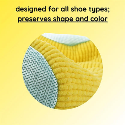 Blue 2piece Durable Sneaker Wash Bag for Washing Machine - Anti-Deformation Shoe Protector with Chenille Fabric