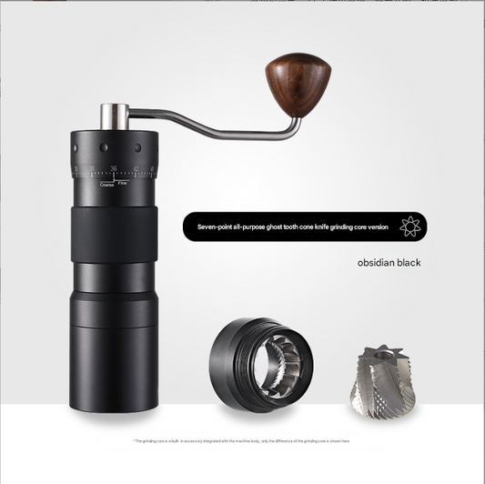 Black Premium 7-Star Manual Coffee Grinder - Portable Bean Mil(R50pro).