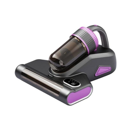 Purple Advanced Cordless UV-C Dust Mite Vacuum - Handheld Cleaner with Hot Air, Pulsating Pads & LED Display.