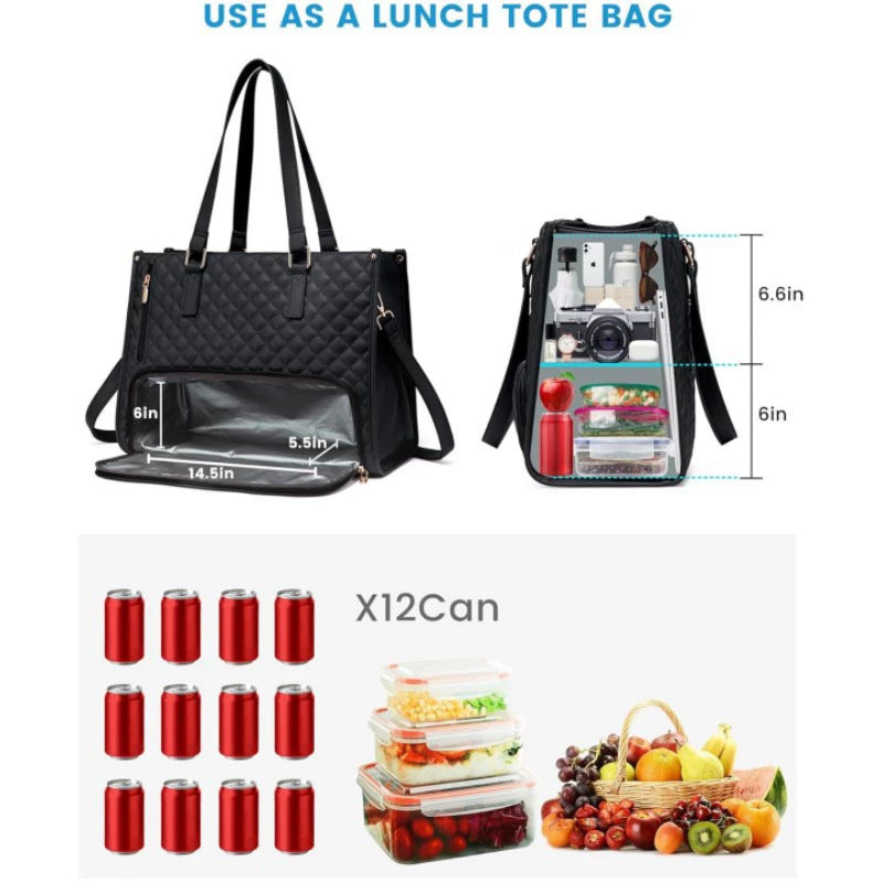 Wine red Insulated Lunch Bag and Laptop Cooler - Perfect for Keeping Food Fresh