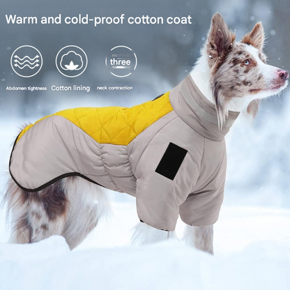 Grayish black Reflective Winter Dog Coat - Waterproof Puffer Vest with Harness D-Ring for Outdoor Walks(6XL)