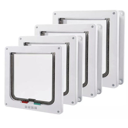 Secure 4-Way Locking Pet Door for Cats & Small Dogs - Easy Access Flap for Doors, Walls & Glass(Size XL)