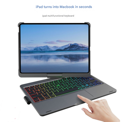 Rose gold Magic Keyboard Case for ipad Air6/Air7 11-inch, Bluetooth Keyboard with RGB Backlight & Precision Trackpad.