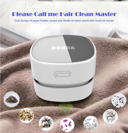 Yellow Rechargeable Cordless Mini Desktop Vacuum - Portable Handheld Cleaner for Desk, Keyboard, Crumb & Dust