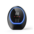 Black Rechargeable Ozone & UV-C Air Purifier with Remote - Portable Odor Eliminator for Home, Pets & Closets.