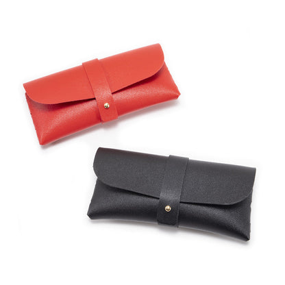 3-Pieces Sky blue Chic & Sleek PU Leather Soft Eyeglass Case - Protective Pouch for Sunglasses & Reading Glasses