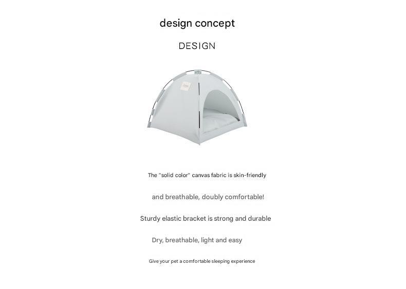 Green Premium Portable Pet Tent Bed with Cooling Mat - Breathable Foldable Outdoor Indoor Cat Dog House Shelter for Summer(Size: M).