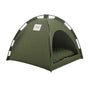 Green Premium Portable Pet Tent Bed with Cooling Mat - Breathable Foldable Outdoor Indoor Cat Dog House Shelter for Summer(Size: L).