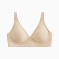 Light skin tone Women's Seamless Wireless Comfort Bra - Flexible Gel Support Deep V T-Shirt Bra(Size:XL)