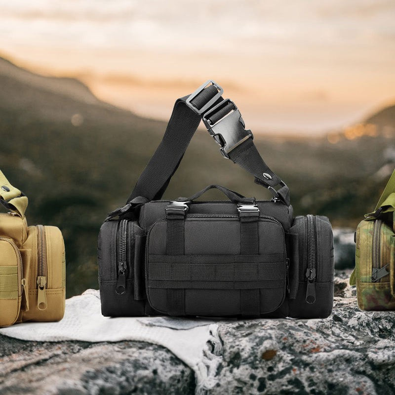 Jungle camouflage Tactical Outdoor Waist Bag - Durable Multi-functional Crossbody Shoulder Pack for Men & Women