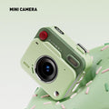 Green Retro Mini Digital Camera Keychain - 48MP Portable Pocket Camcorder with 1080p HD Video.