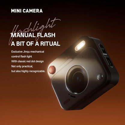 Green Retro Mini Digital Camera Keychain - 48MP Portable Pocket Camcorder with 1080p HD Video.
