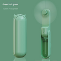 Green 2-in-1 Foldable Mini Fan & Power Bank - Ultra-Compact USB Rechargeable Personal Fan.