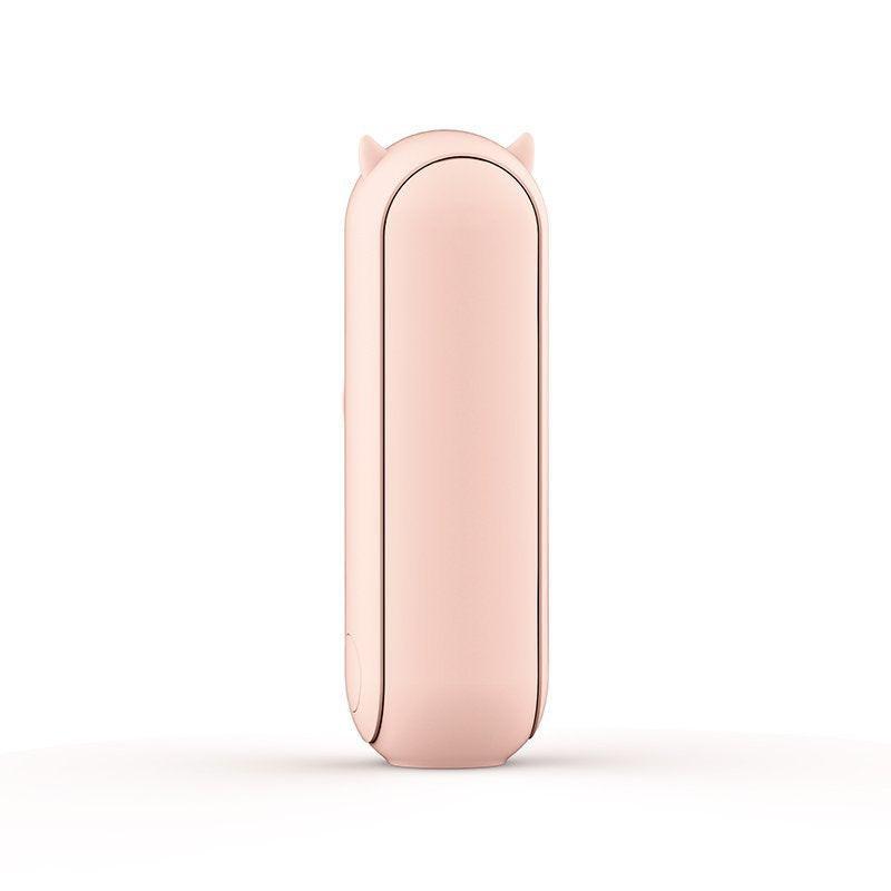 Green 2-in-1 Foldable Mini Fan & Power Bank - Ultra-Compact USB Rechargeable Personal Fan.