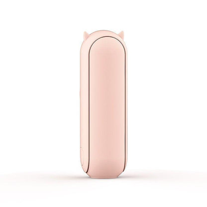 Green 2-in-1 Foldable Mini Fan & Power Bank - Ultra-Compact USB Rechargeable Personal Fan.