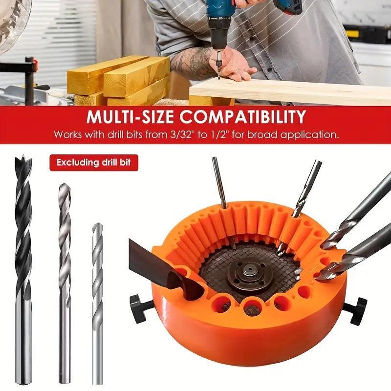 2 PCS Black Universal Drill Bit Sharpener Attachment - Revive Dull Bits with Your Angle Grinder.