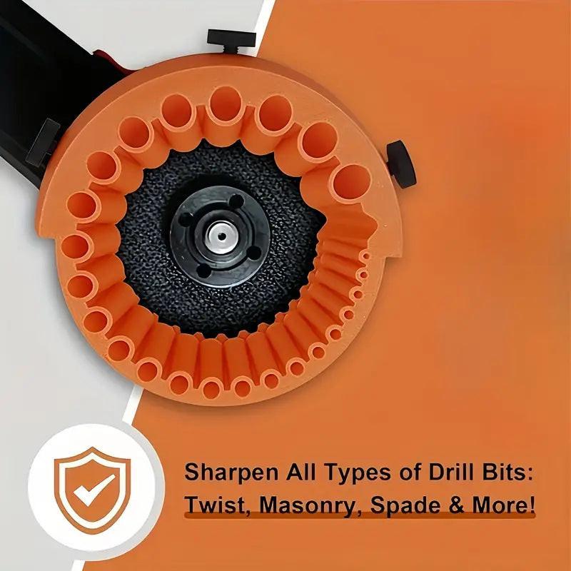 2 PCS Black Universal Drill Bit Sharpener Attachment - Revive Dull Bits with Your Angle Grinder.
