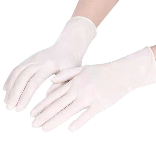 100 Pairs White Premium Disposable Nitrile Gloves - Powder-Free & Extra Durable for Multi-Purpose Use(M)