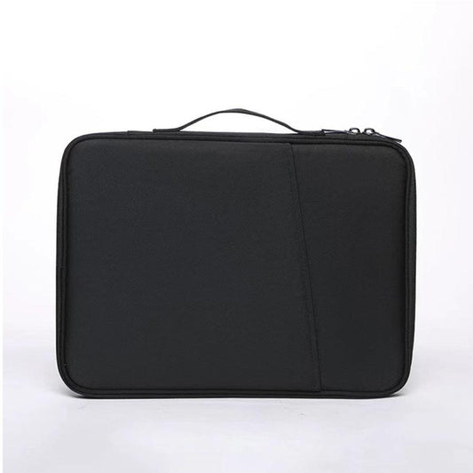 Black 360Â° Protective Laptop & Tablet Sleeve with Accessory Organizer - Water-Repellent Carrying Case.