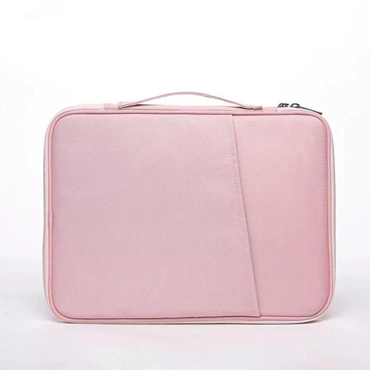 Pink 360Â° Protective Laptop & Tablet Sleeve with Accessory Organizer - Water-Repellent Carrying Case.