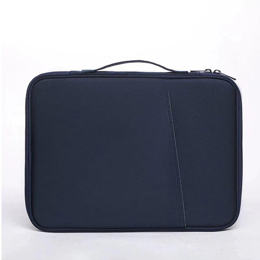Navy blue 360Â° Protective Laptop & Tablet Sleeve with Accessory Organizer - Water-Repellent Carrying Case.