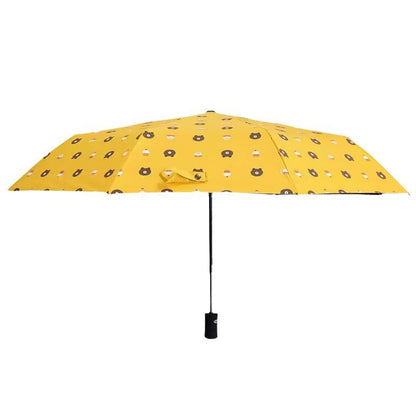 Auto Open/Close 8-Rib Sun & Rain Umbrella - 98cm UV Protection Canopy(pink)