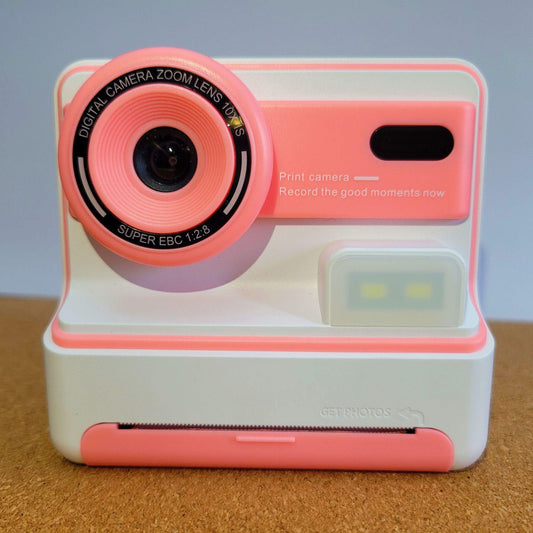 Kids Instant Print Camera - Creative Drawing & Photo Fun with Thermal Printing(Pink+64GB memory card).