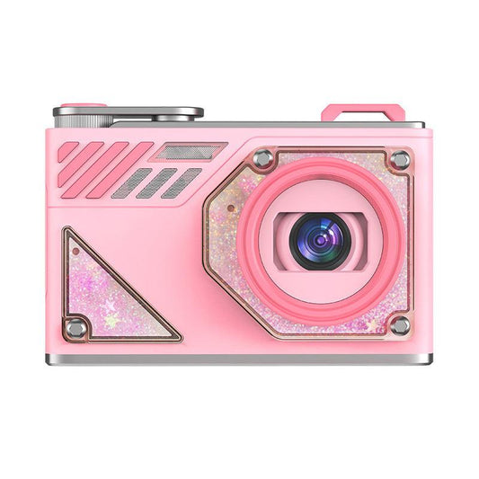 Glitter Sand Design 64MP HD Digital Camera with LED Fill Light & Auto Focus(pink).