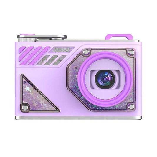 Glitter Sand Design 64MP HD Digital Camera with LED Fill Light & Auto Focus(purple).