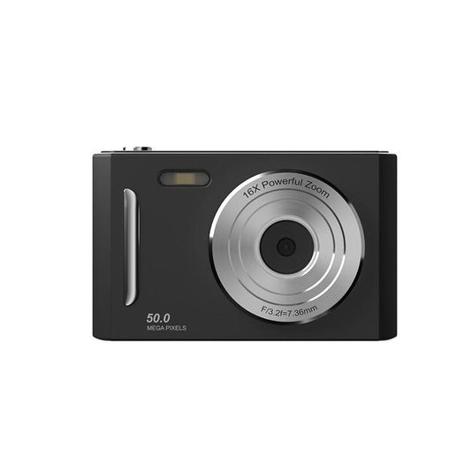 50MP HD Digital Camera with 8X Zoom & Dual Lens System(black).