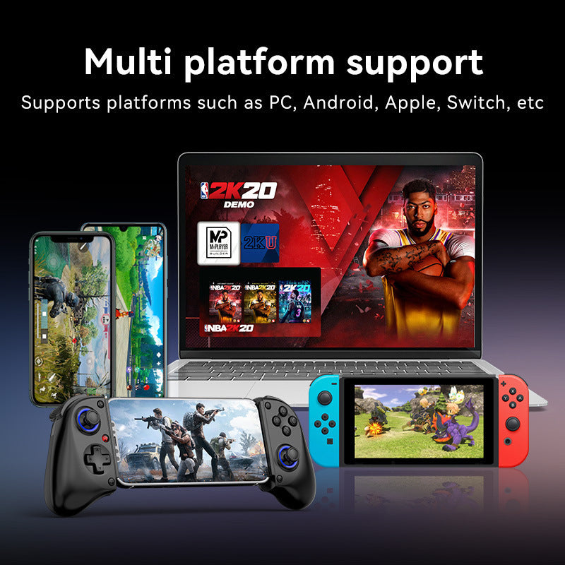 Multi-Platform Telescopic Gaming Controller - Hall Triggers, Esports 3D Joysticks & Macro Programming(black With radiator)