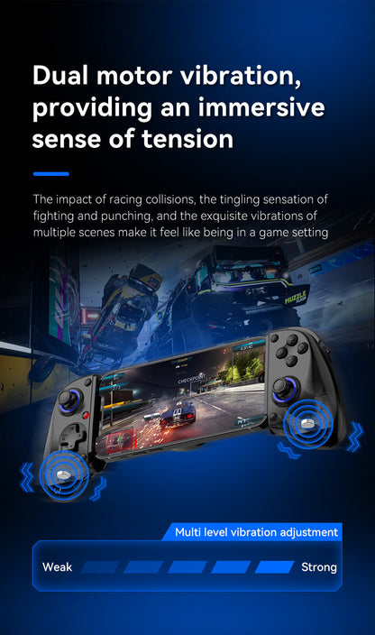 Multi-Platform Telescopic Gaming Controller - Hall Triggers, Esports 3D Joysticks & Macro Programming(black With radiator)