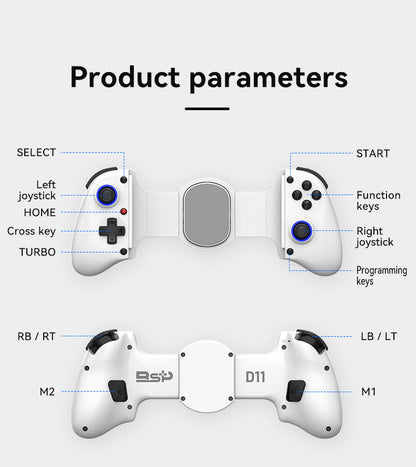 Multi-Platform Telescopic Gaming Controller - Hall Triggers, Esports 3D Joysticks & Macro Programming(black With radiator)