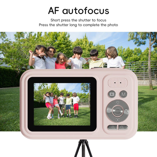 48MP Digital Camera with 16x Zoom & AF Autofocus - Full HD Vlogging Camera for Beginners & Kids(Pink).