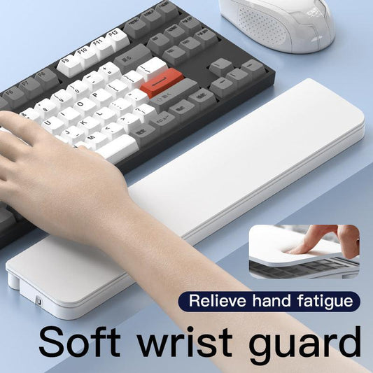 Two Multi-functional Keyboard Cleaning Kit & Ergonomic Wrist Rest with Integrated Storage(White).