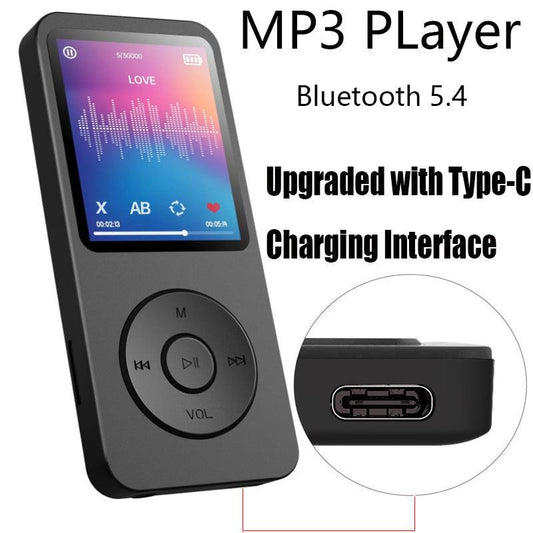 Portable Digital Music Player - Bluetooth 5.4, Hi-Fi Lossless Sound, 8GB Built-in & Expandable Storage(black 64GB).