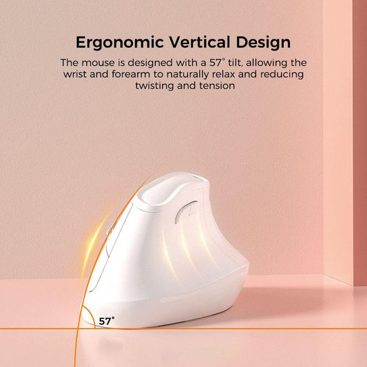 Ergonomic Vertical Mouse - Multi-Device Bluetooth5.0 & 2.4G Wireless, Adjustable DPI, Silent Click(green).