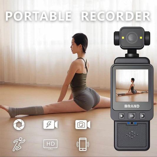 Compact Body Camera with 180Â° Rotatable Lens, Night Vision, WiFi & Built-in Fill Lights(black+32G).