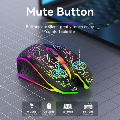 Ergonomic Dual-Mode Wireless Gaming Mouse - Mute Buttons, Adjustable DPI, Rechargeable, Multi-Assist Keys(white).