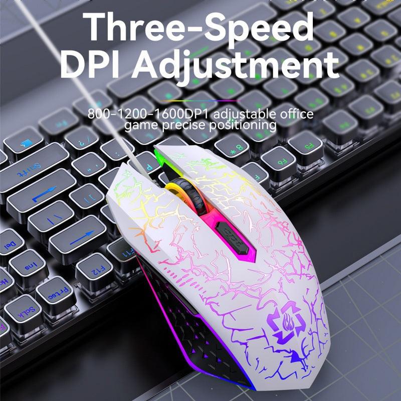 Ergonomic Dual-Mode Wireless Gaming Mouse - Mute Buttons, Adjustable DPI, Rechargeable, Multi-Assist Keys(white).