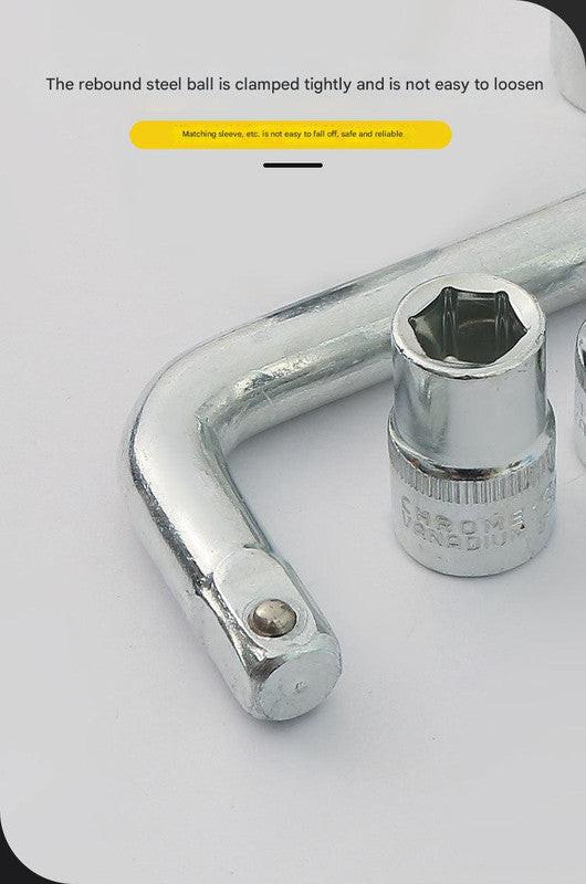 Two 10-piece L-shaped socket wrench sets - 1/2" drive chrome vanadium steel with metric sockets and housings(gray).