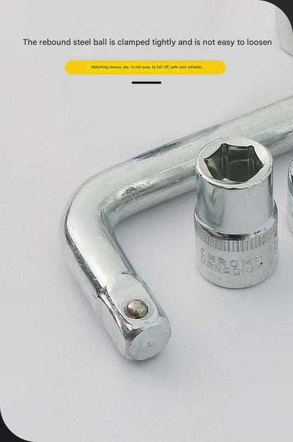 Two 10-piece L-shaped socket wrench sets - 1/2" drive chrome vanadium steel with metric sockets and housings(gray).