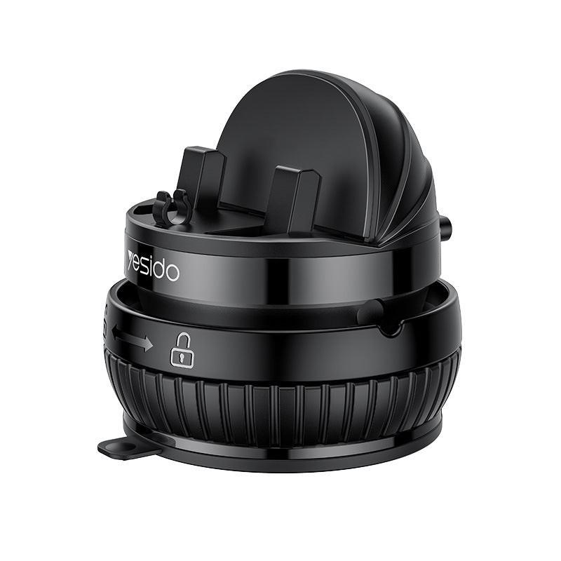Universal Car Dashboard Phone Holder with Rotary Suction Cup & 360Â° Rotation(black).