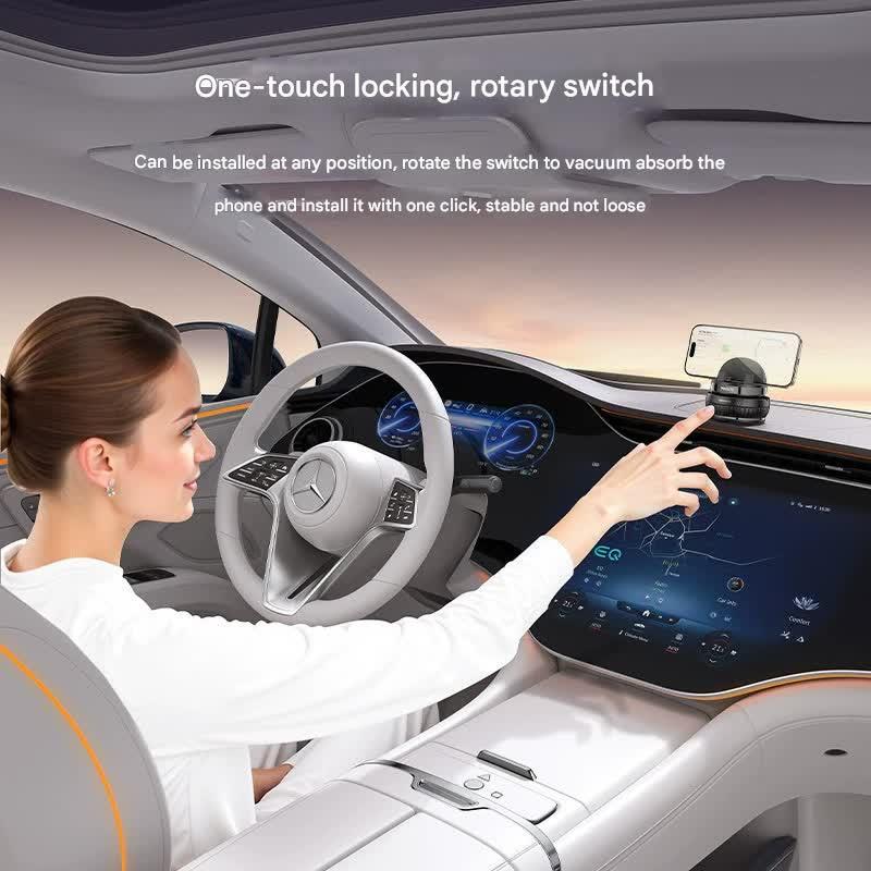 Universal Car Dashboard Phone Holder with Rotary Suction Cup & 360Â° Rotation(black).