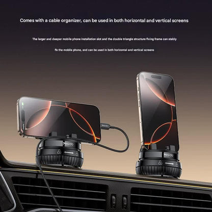 Universal Car Dashboard Phone Holder with Rotary Suction Cup & 360Â° Rotation(black).