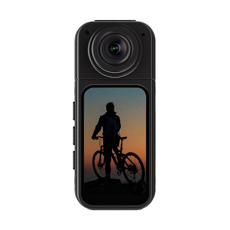 Thumb-Sized 2.7K Camera with 180 Rotatable Lens & Magnet Mount - Capture Your World Hands-Free(black+128G).