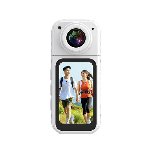 Thumb-Sized 2.7K Camera with 180 Rotatable Lens & Magnet Mount - Capture Your World Hands-Free(white+32G).