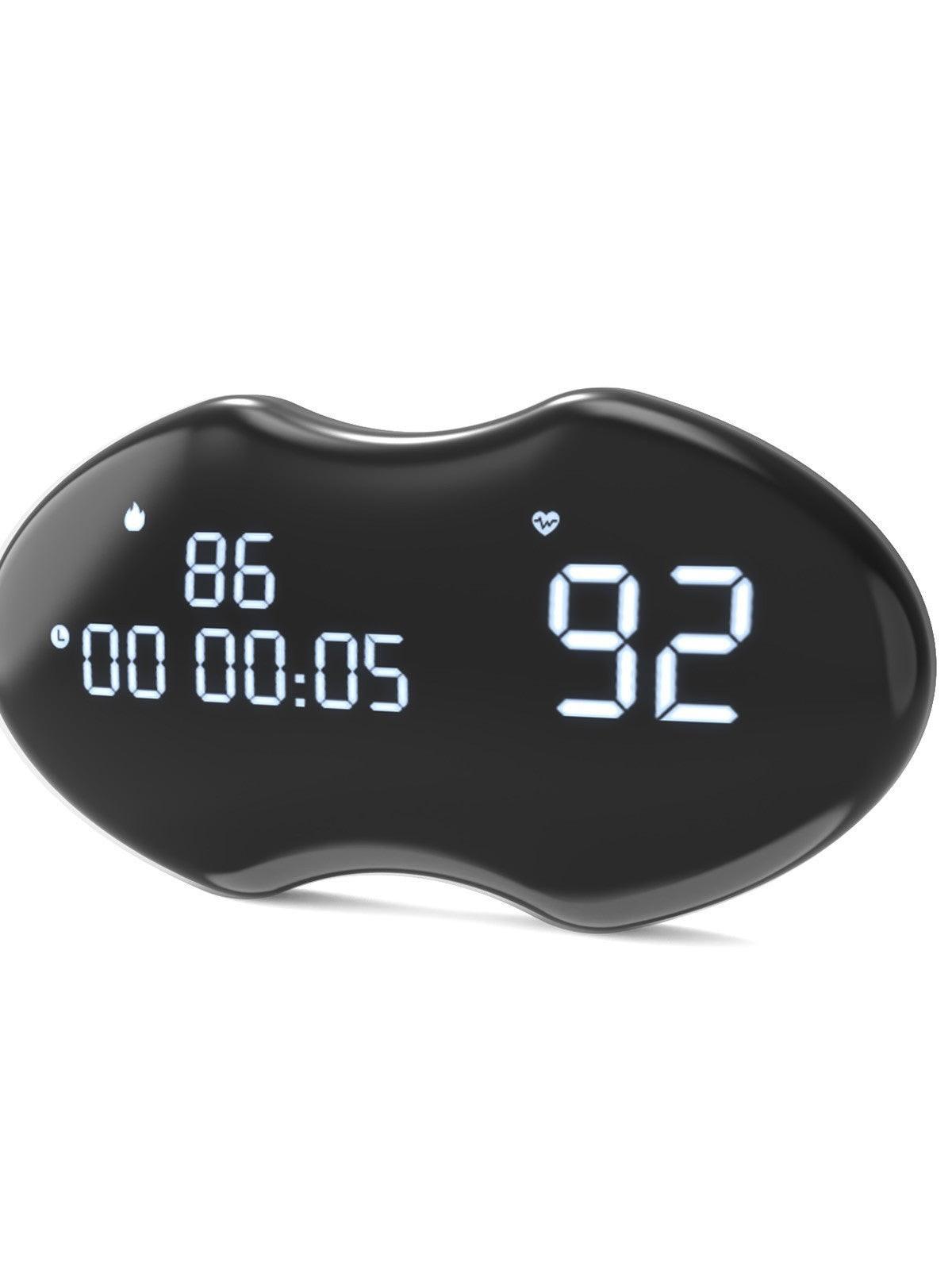Smart Fitness Heart Rate Monitor Chest Strap with Data Display - IP67 Waterproof, Rechargeable, BLE & ANT+(black).